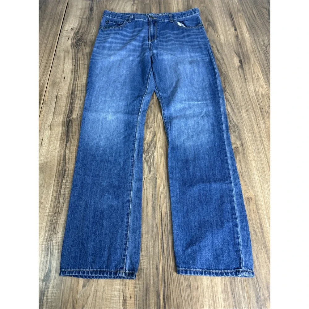 Children's Place Straight Fit Boys Jeans Size 16 Light Wash Blue